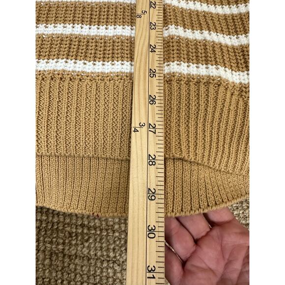 Style & Company Womens Beige Knit Textured Ribbed Striped Long Sleeve - Picture 6 of 7